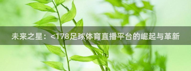 球友体育免费看nba：未来之星：<178足球体育直播平台的崛起与革新